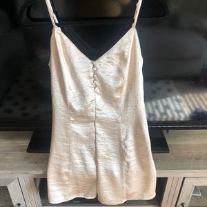 Gold satin romper